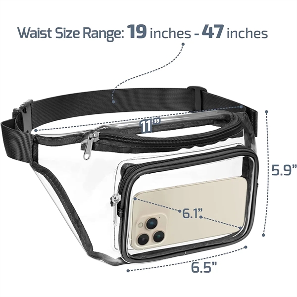 Stadium Approved Clear Fanny Pack Belt Bag - Stadium Approved Clear Fanny Pack Belt Bag - Image 1 of 2