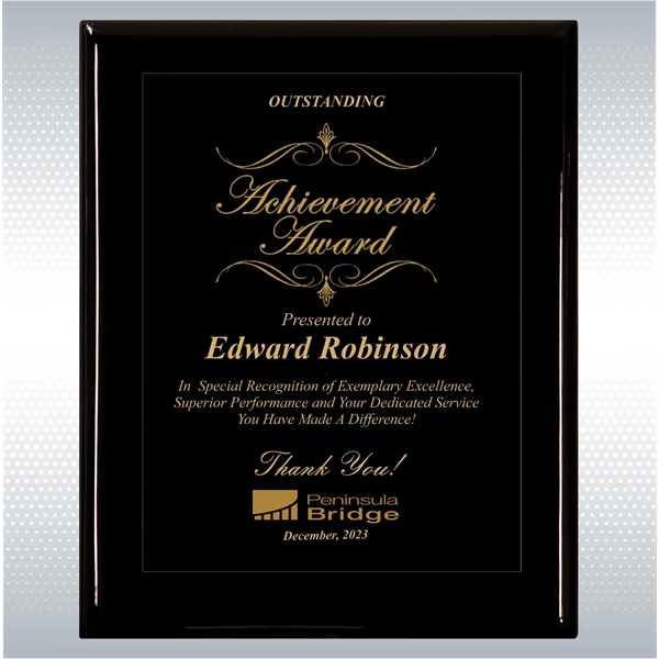 Black Piano Finish Wood Excellence, Achievement Plaque - Black Piano Finish Wood Excellence, Achievement Plaque - Image 5 of 18