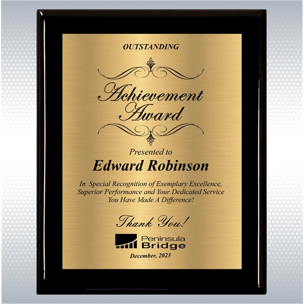 Black Piano Finish Wood Excellence, Achievement Plaque - Black Piano Finish Wood Excellence, Achievement Plaque - Image 13 of 18