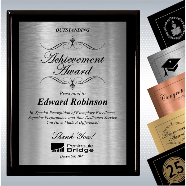 Black Piano Finish Wood Excellence, Achievement Plaque - Black Piano Finish Wood Excellence, Achievement Plaque - Image 16 of 18