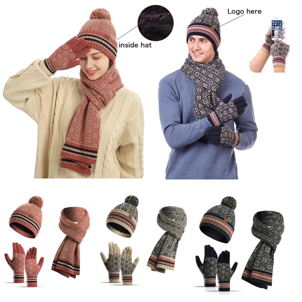 3-in-1 Knit Winter Warm Set - 3-in-1 Knit Winter Warm Set - Image 0 of 2