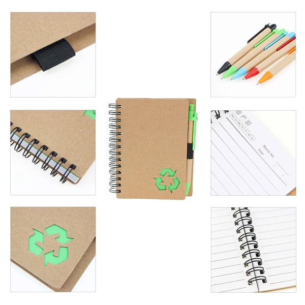 Eco-Inspired Hardcover Notebook & Pen - Eco-Inspired Hardcover Notebook & Pen - Image 2 of 5