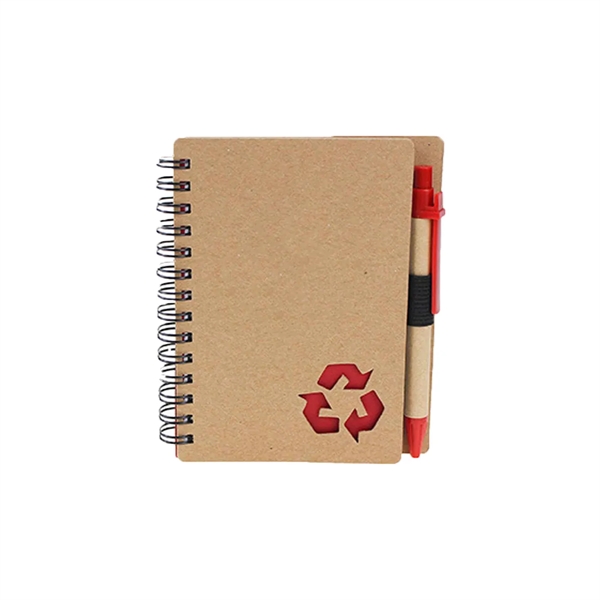 Eco-Inspired Hardcover Notebook & Pen - Eco-Inspired Hardcover Notebook & Pen - Image 5 of 5