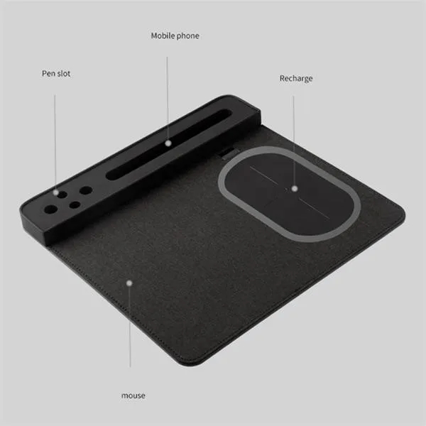 Fast Wireless Charger Mousepad With Pen Holder - Fast Wireless Charger Mousepad With Pen Holder - Image 3 of 5