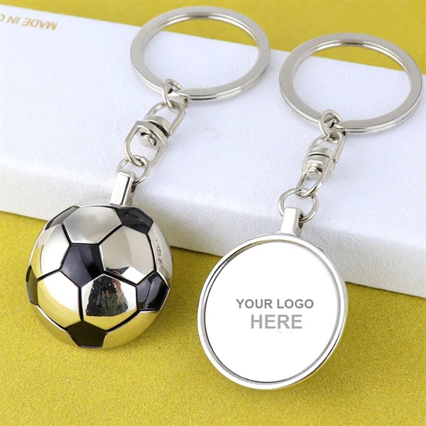 Mini Football Metal Soccer Key Chain - Mini Football Metal Soccer Key Chain - Image 0 of 1