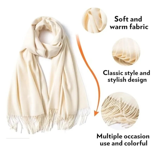 Winter Cashmere Feel Large Scarves - Winter Cashmere Feel Large Scarves - Image 3 of 28