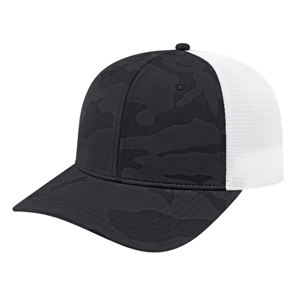 Nylon Blend Camo Trucker Mesh Back Cap - Nylon Blend Camo Trucker Mesh Back Cap - Image 5 of 5