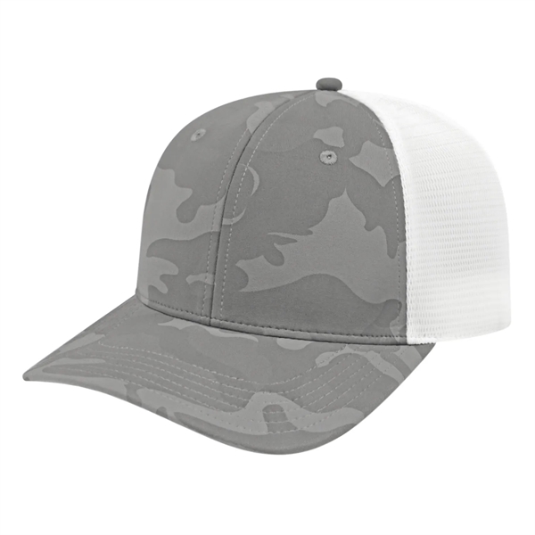 Nylon Blend Camo Trucker Mesh Back Cap - Nylon Blend Camo Trucker Mesh Back Cap - Image 1 of 5