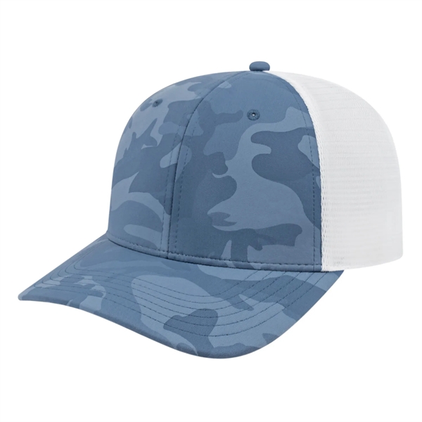 Nylon Blend Camo Trucker Mesh Back Cap - Nylon Blend Camo Trucker Mesh Back Cap - Image 2 of 5