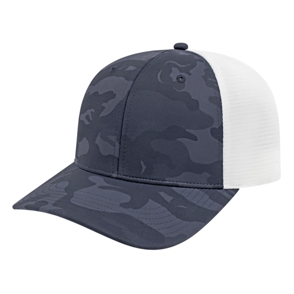 Nylon Blend Camo Trucker Mesh Back Cap - Nylon Blend Camo Trucker Mesh Back Cap - Image 4 of 5