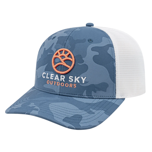 Nylon Blend Camo Trucker Mesh Back Cap - Nylon Blend Camo Trucker Mesh Back Cap - Image 0 of 5