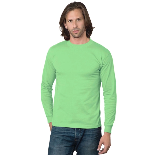 USA-Union Made Pre-Shrunk Long Sleeve Crew Tee Shirt - USA-Union Made Pre-Shrunk Long Sleeve Crew Tee Shirt - Image 4 of 9