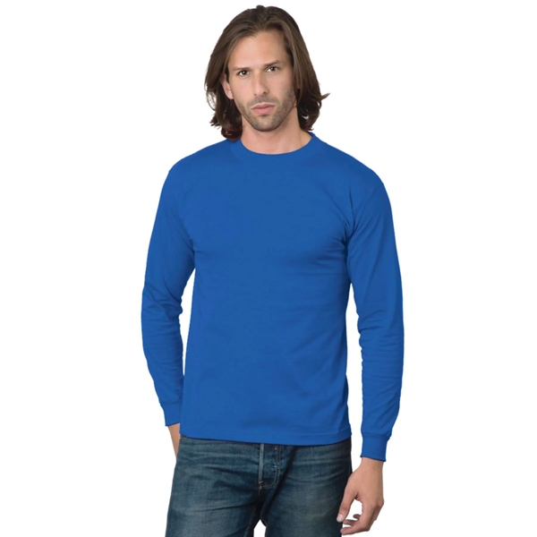 USA-Union Made Pre-Shrunk Long Sleeve Crew Tee Shirt - USA-Union Made Pre-Shrunk Long Sleeve Crew Tee Shirt - Image 7 of 9