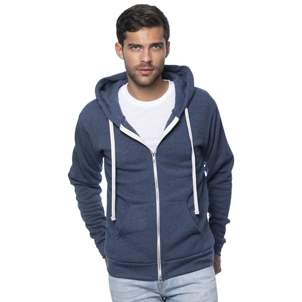 USA Made Unisex Organic RPET Fleece Zip Hoodie - USA Made Unisex Organic RPET Fleece Zip Hoodie - Image 4 of 6