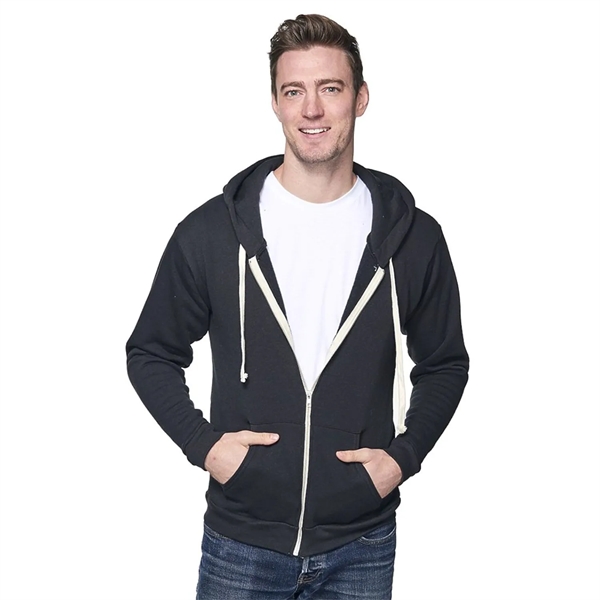 USA Made Unisex Organic RPET Fleece Zip Hoodie - USA Made Unisex Organic RPET Fleece Zip Hoodie - Image 5 of 6