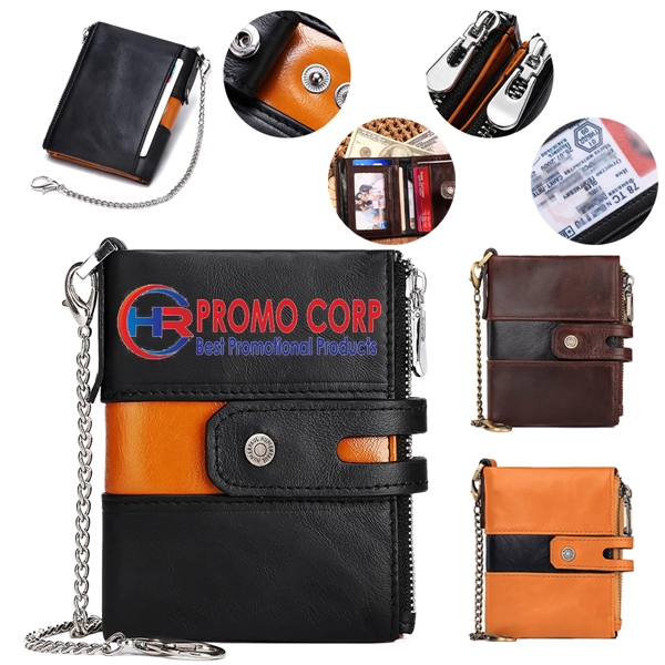 Durable Anti Theft Genuine Leather Mens Wallet - Durable Anti Theft Genuine Leather Mens Wallet - Image 0 of 7