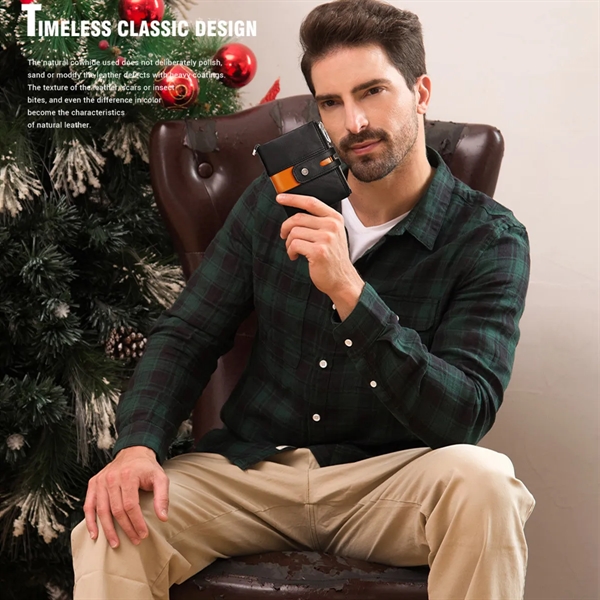 Durable Anti Theft Genuine Leather Mens Wallet - Durable Anti Theft Genuine Leather Mens Wallet - Image 4 of 7