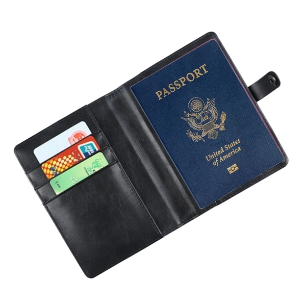 RFID PASSPORT WALLET w/ Apple Tracker Holder - RFID PASSPORT WALLET w/ Apple Tracker Holder - Image 1 of 5
