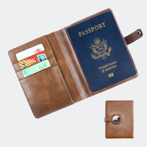 RFID PASSPORT WALLET w/ Apple Tracker Holder - RFID PASSPORT WALLET w/ Apple Tracker Holder - Image 2 of 5