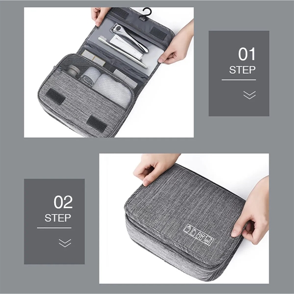 Hanging Oxford Cloth Travel Toiletry Bag - Hanging Oxford Cloth Travel Toiletry Bag - Image 6 of 7