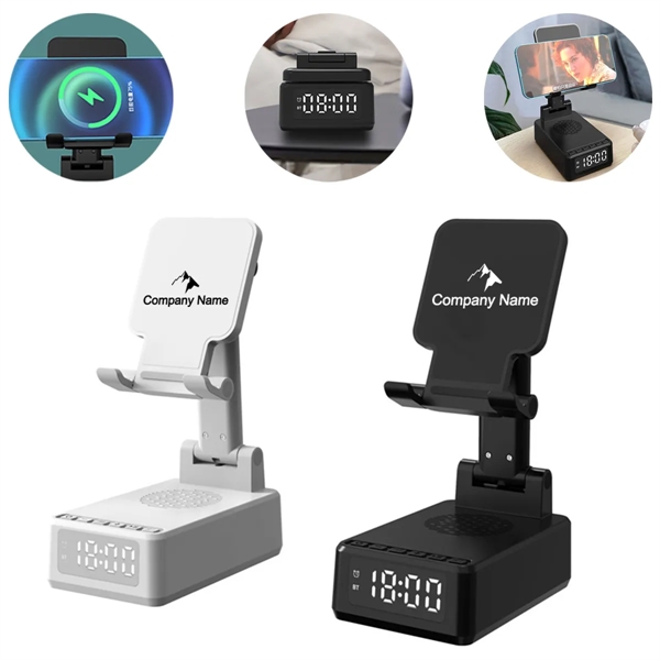 Wireless Charging Bluetooth Speaker Phone Holder - Wireless Charging Bluetooth Speaker Phone Holder - Image 0 of 7