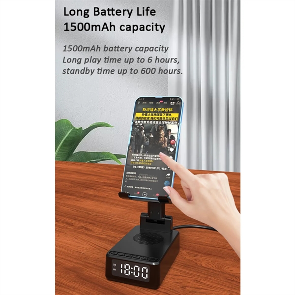 Wireless Charging Bluetooth Speaker Phone Holder - Wireless Charging Bluetooth Speaker Phone Holder - Image 4 of 7