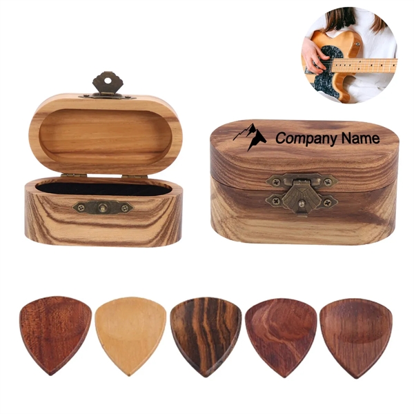 Guitar Picks Wooden Storage Box - Guitar Picks Wooden Storage Box - Image 0 of 6
