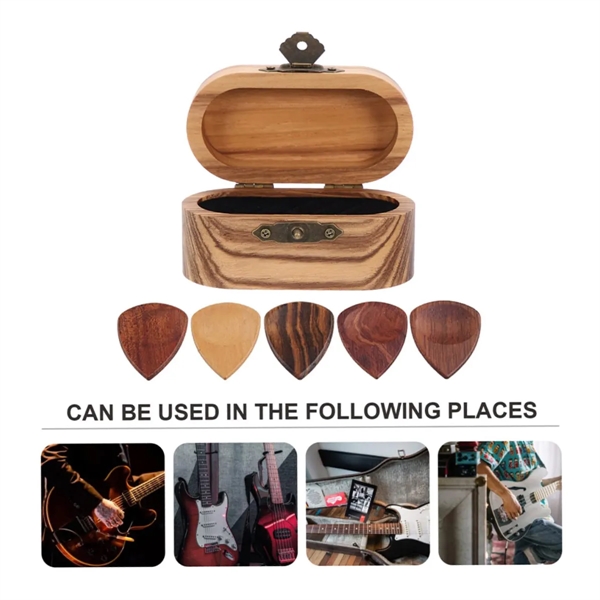 Guitar Picks Wooden Storage Box - Guitar Picks Wooden Storage Box - Image 1 of 6