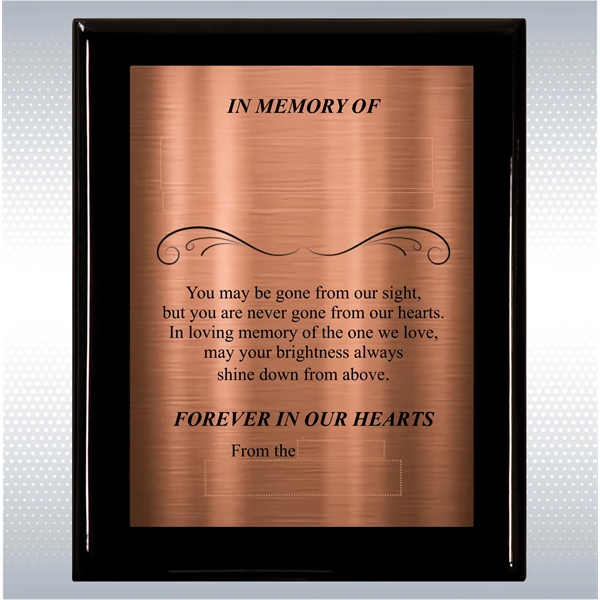 Black Piano Finish Wood Plaque Memorial Gift Award - Black Piano Finish Wood Plaque Memorial Gift Award - Image 2 of 19