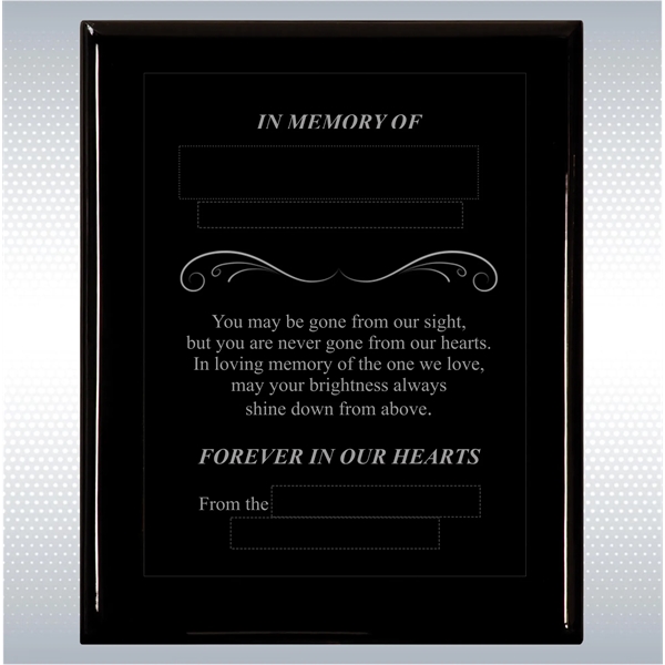 Black Piano Finish Wood Plaque Memorial Gift Award - Black Piano Finish Wood Plaque Memorial Gift Award - Image 10 of 19