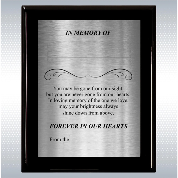 Black Piano Finish Wood Plaque Memorial Gift Award - Black Piano Finish Wood Plaque Memorial Gift Award - Image 18 of 19