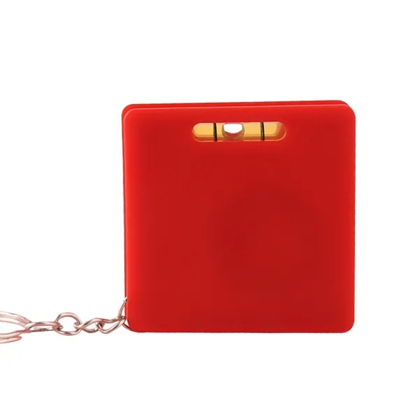 Square Tape Measure w/Level & Key Chain - Square Tape Measure w/Level & Key Chain - Image 1 of 3