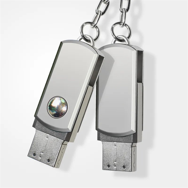 32G Waterproof Rotatable Metal USB Flash Drive - 32G Waterproof Rotatable Metal USB Flash Drive - Image 1 of 5