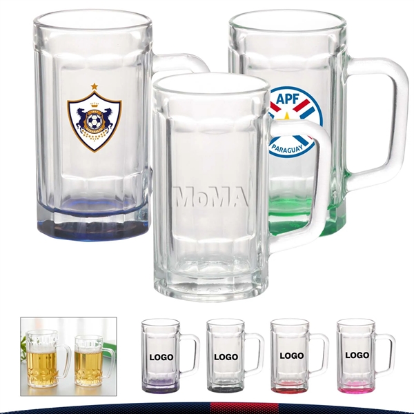 15 oz. Blune Glass Beer Mugs - 15 oz. Blune Glass Beer Mugs - Image 0 of 9