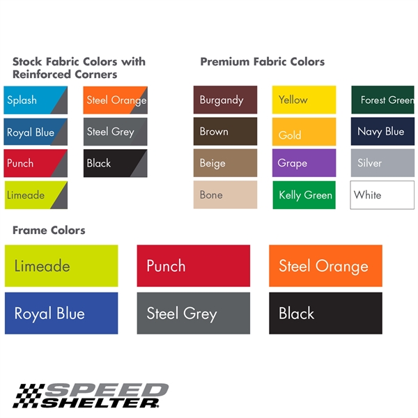 Speed Shelter®, 8' x 12' Steel Frame - Fusion Print - Speed Shelter®, 8' x 12' Steel Frame - Fusion Print - Image 5 of 5