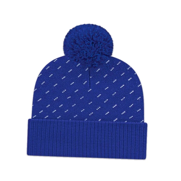 Diagonal Dash Knit Toque with Ribbed Cuff - Diagonal Dash Knit Toque with Ribbed Cuff - Image 7 of 7