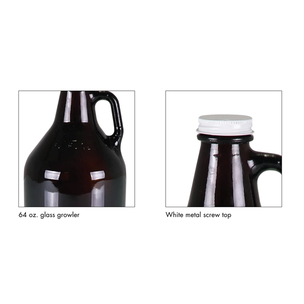 64-Ounce Glass Growler Jug - 64-Ounce Glass Growler Jug - Image 2 of 3