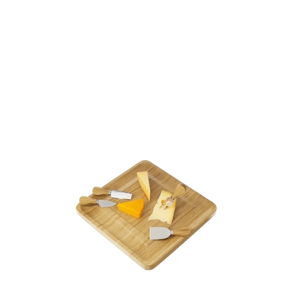 Twine Living Co Four Piece Bamboo Cheese Board and Knife Set - Twine Living Co Four Piece Bamboo Cheese Board and Knife Set - Image 1 of 4