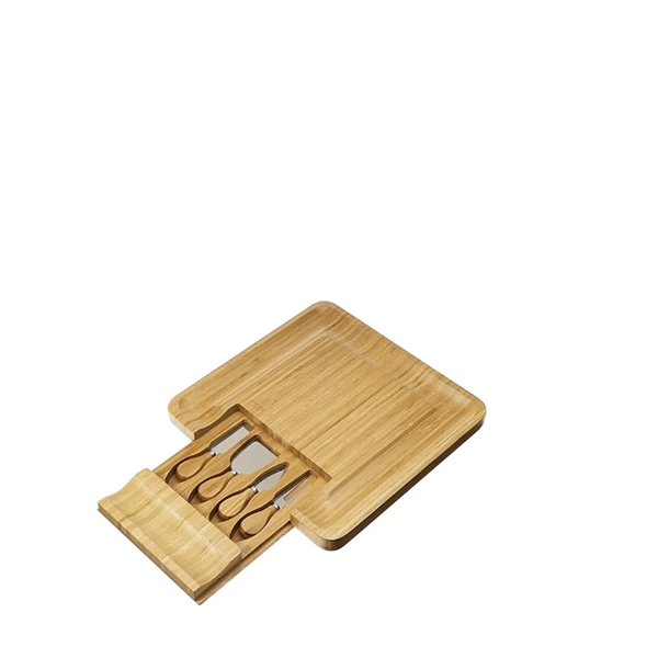 Twine Living Co Four Piece Bamboo Cheese Board and Knife Set - Twine Living Co Four Piece Bamboo Cheese Board and Knife Set - Image 3 of 4