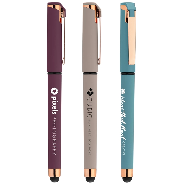 Islander Softy Rose Gold Designer Gel Pen w/ Stylus - Islander Softy Rose Gold Designer Gel Pen w/ Stylus - Image 0 of 3