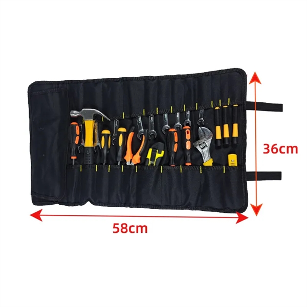 Tool Canvas Bag Wrench Roll Pouch Car Hanging Zipper Tote - Tool Canvas Bag Wrench Roll Pouch Car Hanging Zipper Tote - Image 1 of 1