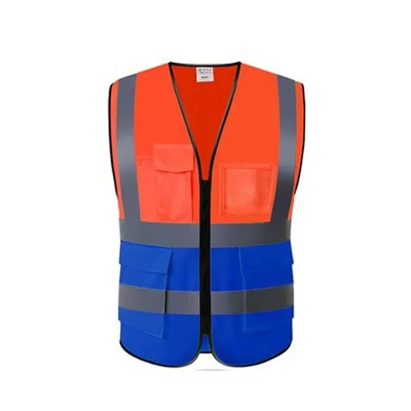 Safety Vest Jacket w/Front Zipper & Pockets - Safety Vest Jacket w/Front Zipper & Pockets - Image 1 of 2