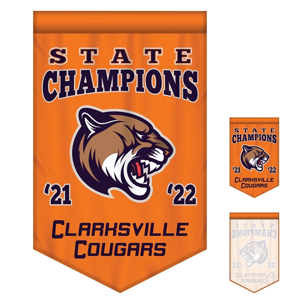 2' x 3' Championship Banner Single Sided V-Cut - 2' x 3' Championship Banner Single Sided V-Cut - Image 0 of 3