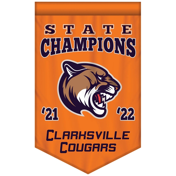 2' x 3' Championship Banner Single Sided V-Cut - 2' x 3' Championship Banner Single Sided V-Cut - Image 1 of 3