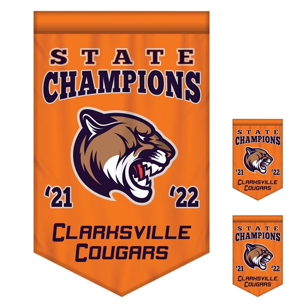 2' x 3' Championship Banner Double Sided V-Cut - 2' x 3' Championship Banner Double Sided V-Cut - Image 0 of 3