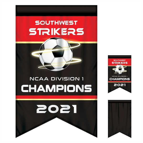 2' x 3' Championship Banner SS with BL Dove Tail Cut - 2' x 3' Championship Banner SS with BL Dove Tail Cut - Image 0 of 3