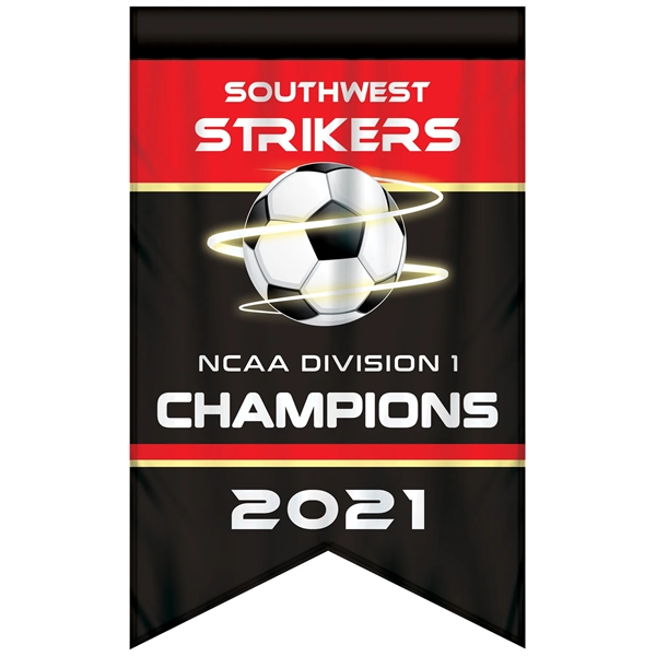 2' x 3' Championship Banner SS with BL Dove Tail Cut - 2' x 3' Championship Banner SS with BL Dove Tail Cut - Image 1 of 3