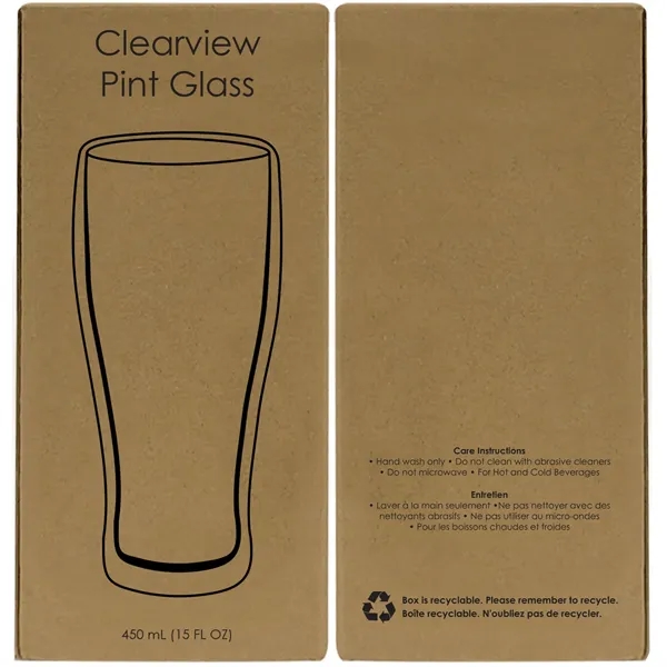 Clearview Borosilicate Beer Glass 450 Ml. (15 Fl. Oz.) - Clearview Borosilicate Beer Glass 450 Ml. (15 Fl. Oz.) - Image 6 of 6