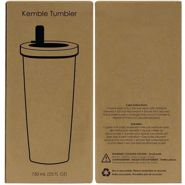 Kemble Stainless Steel Straw Tumbler 750 Ml. (25 Fl. Oz.) - Kemble Stainless Steel Straw Tumbler 750 Ml. (25 Fl. Oz.) - Image 5 of 5