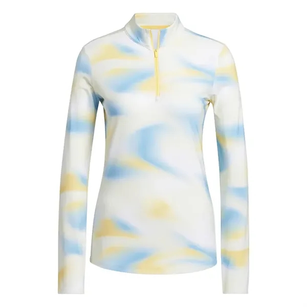 Adidas Ladies Ultimate365 Printed Quarter Zip Mock - Adidas Ladies Ultimate365 Printed Quarter Zip Mock - Image 5 of 6